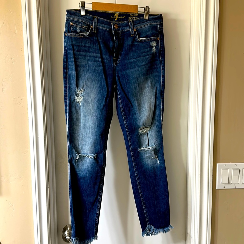 7 for all mankind skinny ankle jeans